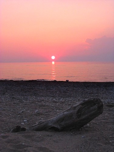 Lake Erie - Pink Sun 2 - Ontario, Canada July 2002