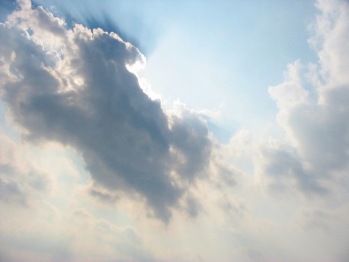 Lake Erie - Cloud and Rays 2 - Ontario, Canada, July 2002