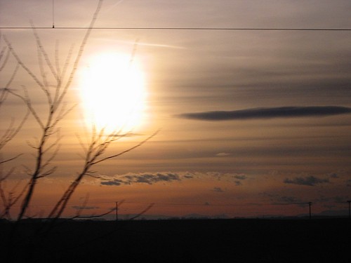 Crossroads at Sunset Detail - Bratislava, Slovakia, January 2002