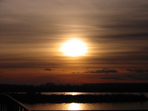 Sun on the Water - Bratislava, Slovakia, January 2002