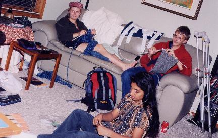 An evening of knitting