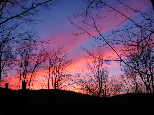 Easter Sunset 1 - Ellicottville, New York, USA 2002
