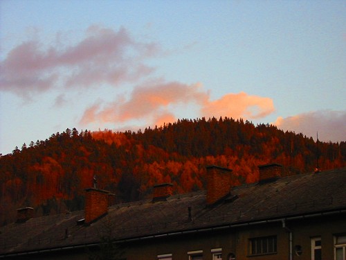 Glowing Hillside - Kremnica, Slovakia, February 2002