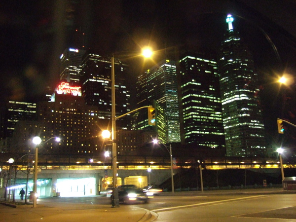 Downtown Toronto at night