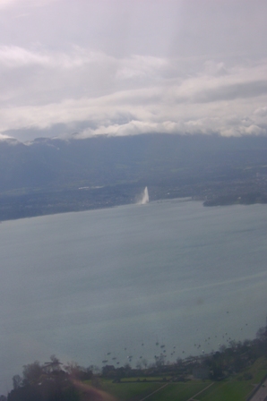 The Jet d’Eau fountain, icon of Geneva,