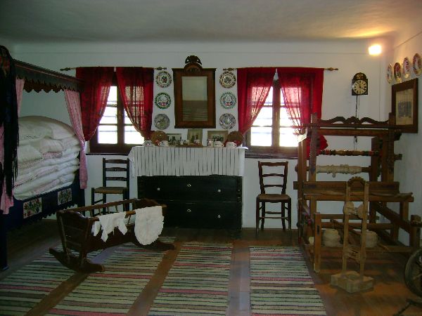 Interior of an old Hungarian village room