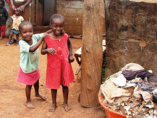 Happy kids in Kibera