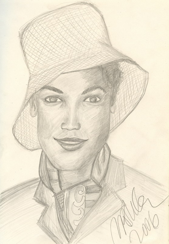 A girl with a hat