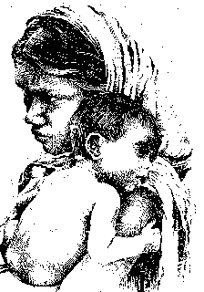 A deprived mother & her infant