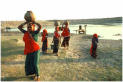 water and Indian woman