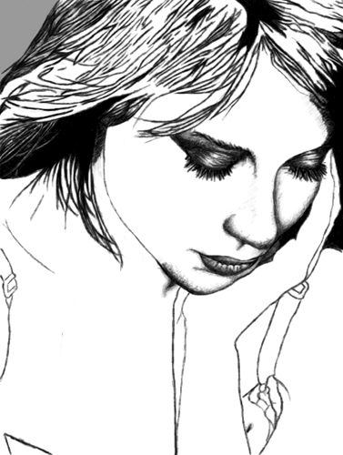Claire Forlani Sketch