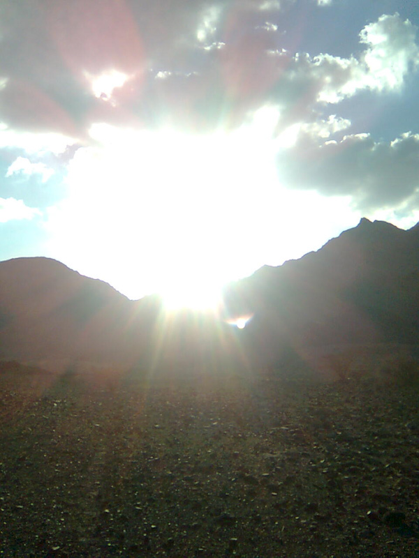 sun and mountain