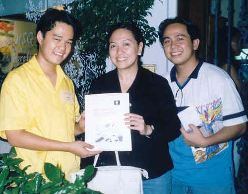 CHOY AND JAKE WITH ABS CBN REPORTER KAREN DAVILA