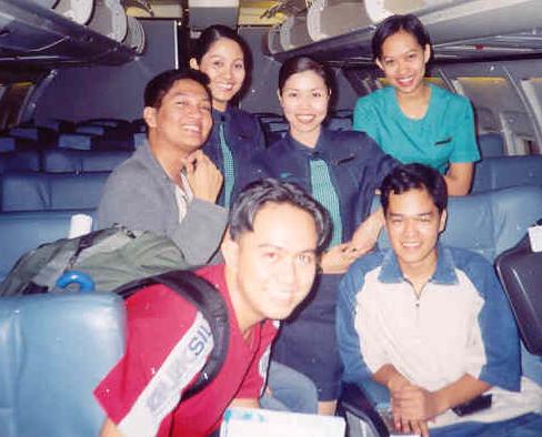 CHOY, JAKE AND ANDREW ABOARD CEBU PACIFIC GOING TO KOREA