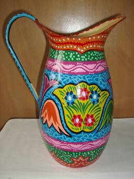 truck art on pottery