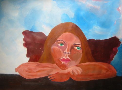 Colour Self Portrait style of Rafaello Angel