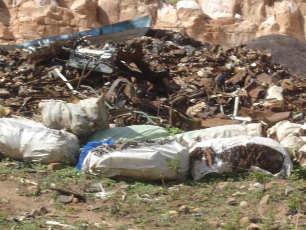 pollution de l'environnement par déchets de fer