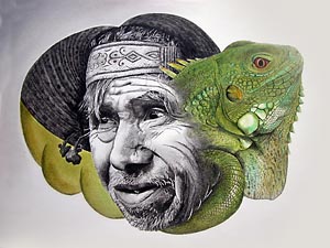 Iguana man