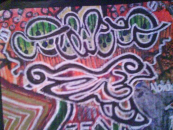 face n text close up