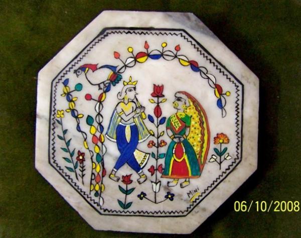 Madhubani on Marble