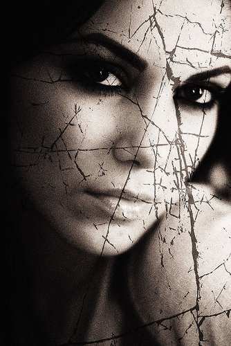 Broken face