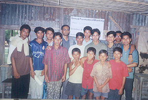 Me with some local children and youth after Group meeting
