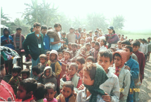 CYF volunteer with Rural Children (relief program)