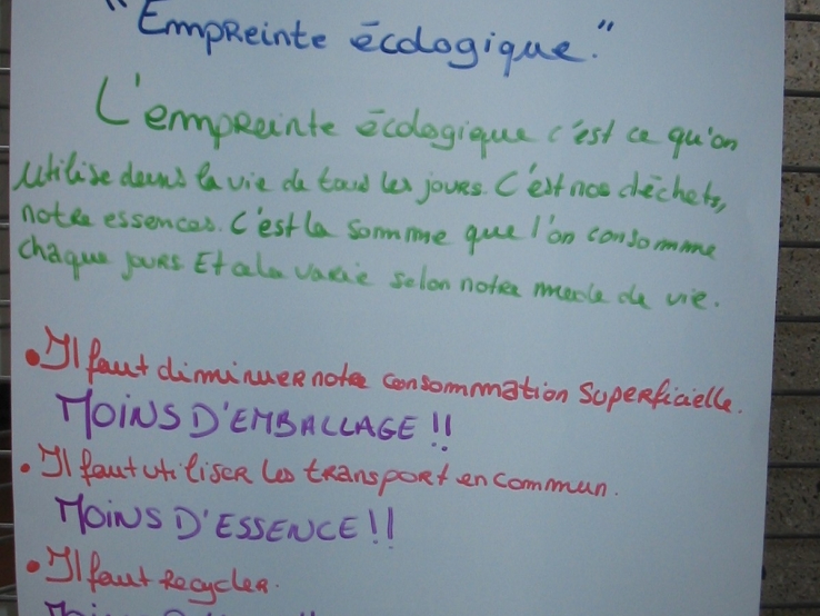 Affiche empreinte écologique