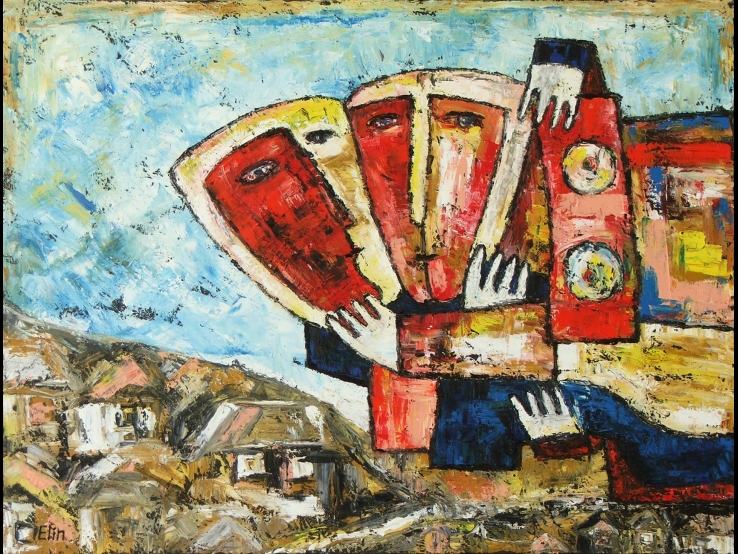 Kiss oil painting Bogomolnik