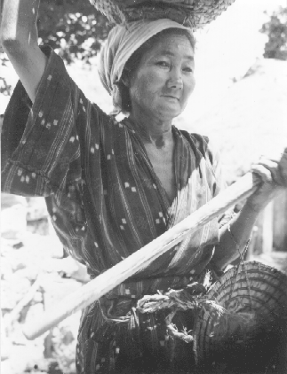 Woman Carrying Supplies