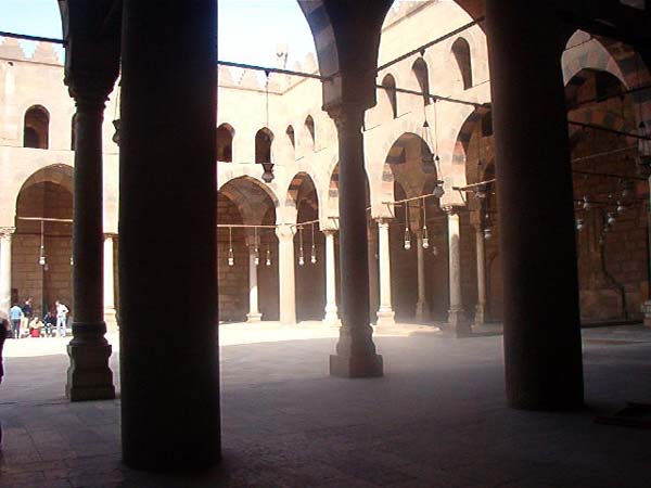 Inside the mosque
