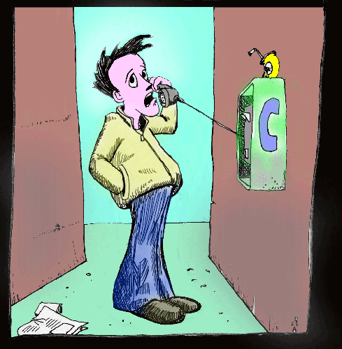 She left me on the phone...