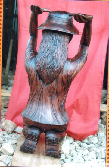 A tourist statue