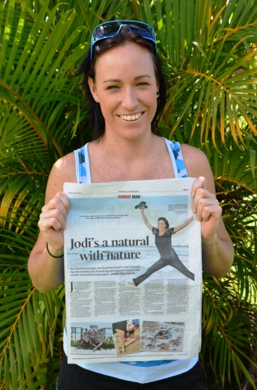 Jodi and teh Sunshine Coast Daily