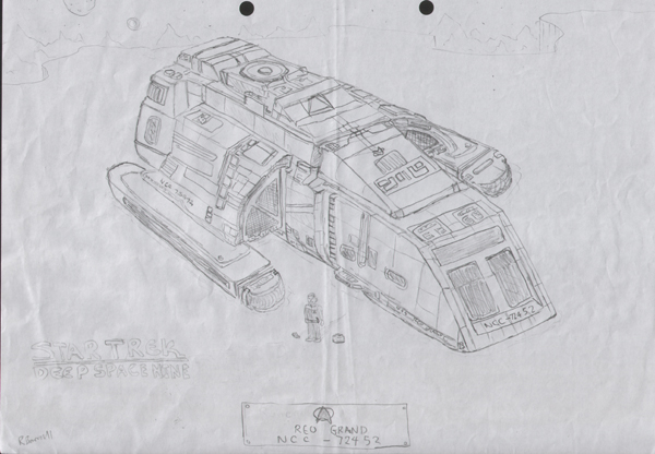 star trek ds9 runabout sketch.