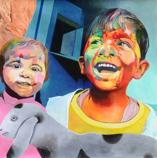 A colorful laugh