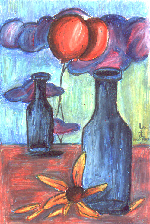 Fragile Blue Bottles