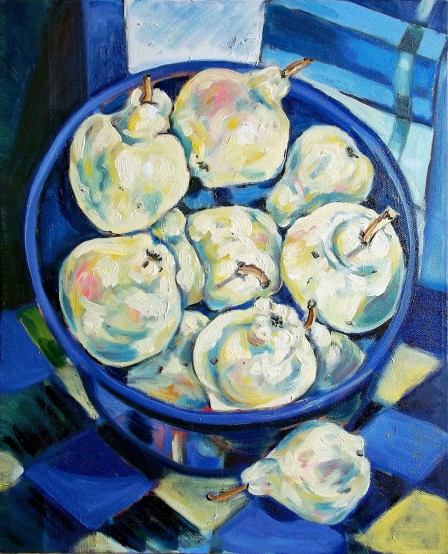 Груши в ведёрке (40x50) Pears in a bucket