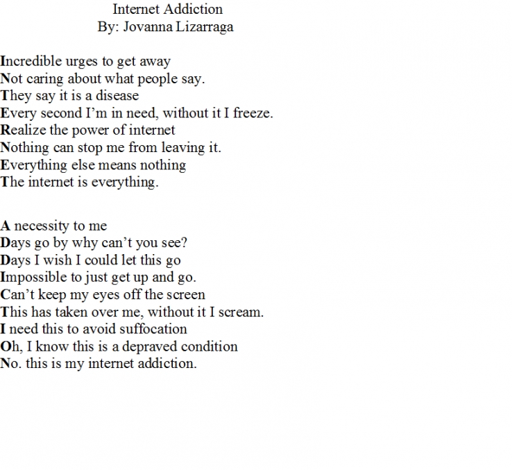 Internet Addiction Poem