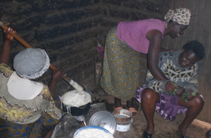 Village women cooking