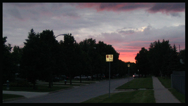 Sunset Within City