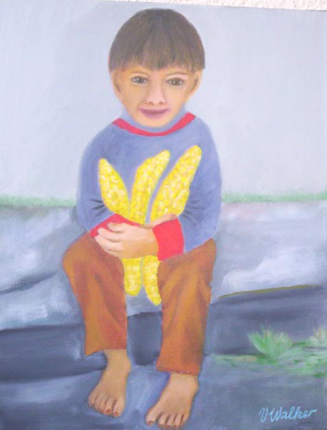 The Little Corn Seller Resting