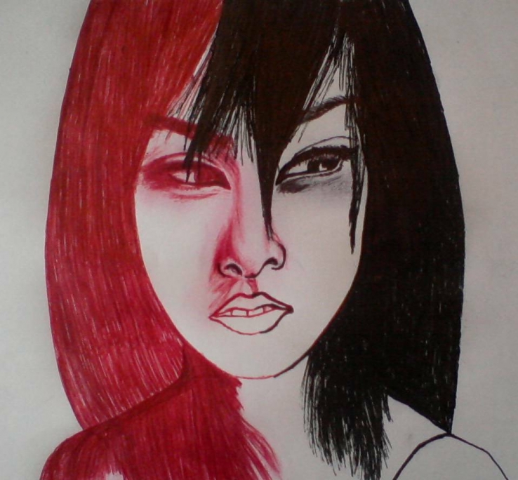 red and black