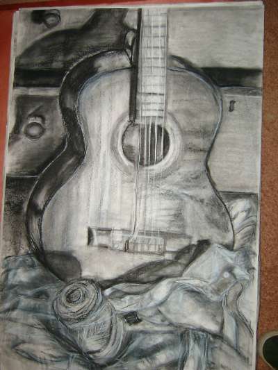guitar still life