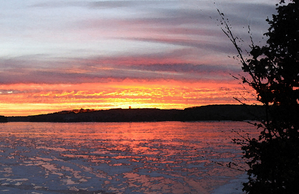 Cold sunset