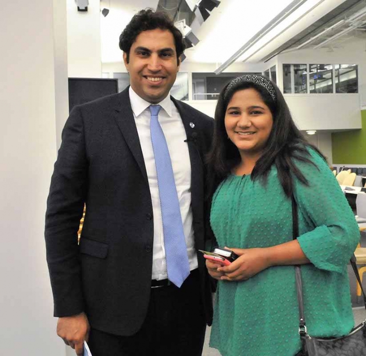 Envoy on Youth Ahmed encourages Youth Simran Vedvyas