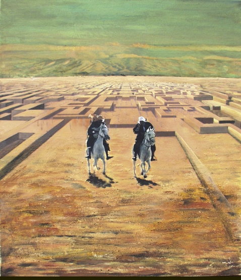 Two Riders in the Desert