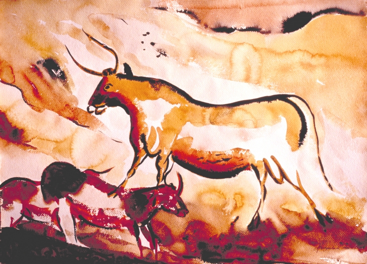 Big Bull with red Cows
