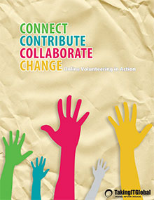 Connect Contribute Collaborate Change: Online Volunteering Guide workbook cover