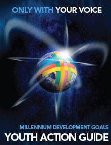 Millennium Development Goals Youth Action Guide workbook cover